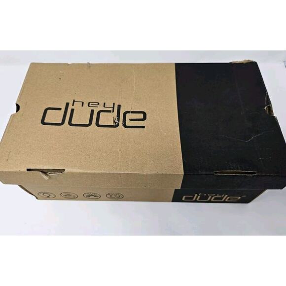 Hey Dude Wally Chambray Sepia Brown Slip On Lace Casual Comfort Shoe Men 8 New - Picture 2 of 16